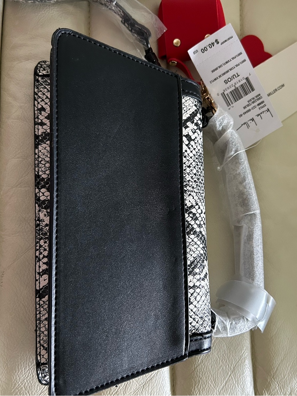 โจ NWT Nicole Miller New York Snakeskin Mini Crossbody Bag โจ - Picture 6 of 7